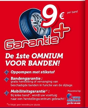 Promoties De 1ste omnium voor banden - Europ Assistance - Geldig van 12/07/2013 tot 10/08/2013 bij Auto 5