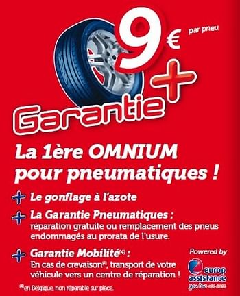 Promotions La 1ère omnium pour pneumatiques - Europ Assistance - Valide de 12/07/2013 à 10/08/2013 chez Auto 5