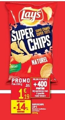 Promoties Superchips lay`s - Lay's - Geldig van 17/07/2013 tot 23/07/2013 bij Match Food & More