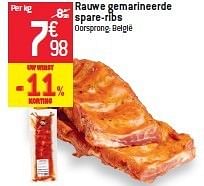 Promoties Rauwe gemarineerde spare-ribs - Huismerk - Match - Geldig van 17/07/2013 tot 23/07/2013 bij Match Food & More