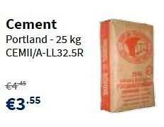 Promoties Cement portland - Portland - Geldig van 18/07/2013 tot 31/07/2013 bij Cevo Market