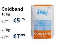 Promoties Goldband 10kg - Knauf - Geldig van 18/07/2013 tot 31/07/2013 bij Cevo Market