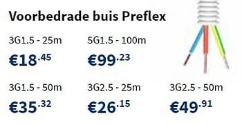 Promoties Voorbedrade buis preflex 3g1.5 - 25m - Huismerk - Cevo - Geldig van 18/07/2013 tot 31/07/2013 bij Cevo Market