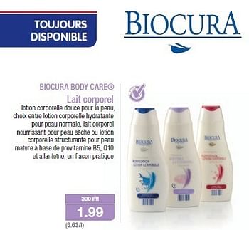 Promotions Biocura body care® lait corporel - Biocura - Valide de 24/07/2013 à 30/07/2013 chez Aldi
