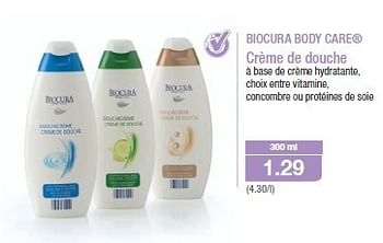 Promotions Biocura body care® crème de douche - Biocura - Valide de 24/07/2013 à 30/07/2013 chez Aldi