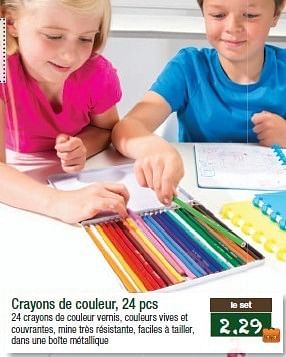 Promotions Crayons de couleur - Produit maison - Aldi - Valide de 24/07/2013 à 24/07/2013 chez Aldi
