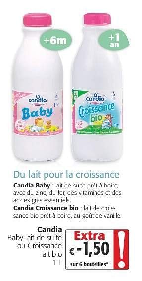 Candia Candia Baby Lait De Suite Ou Croissance Lait Bio En Promotion Chez Colruyt