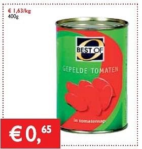Promoties Gepelde tomaten - Best of - Geldig van 15/08/2013 tot 27/08/2013 bij Prima