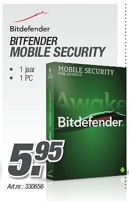 Promotions Bitfender mobile security - Bitdefender - Valide de 26/08/2013 à 31/10/2013 chez Auva