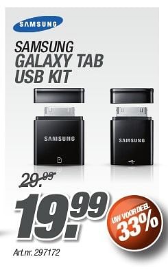 Promoties Samsung galaxy tab usb kit - Samsung - Geldig van 26/08/2013 tot 31/10/2013 bij Auva