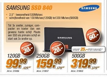 Promotions Samsung ssd 840 - Samsung - Valide de 26/08/2013 à 31/10/2013 chez Auva