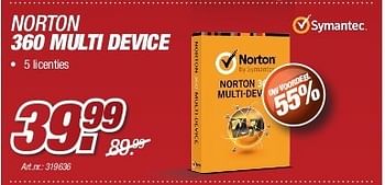 Promoties Norton 360 multi device - Symantec - Geldig van 26/08/2013 tot 31/10/2013 bij Auva
