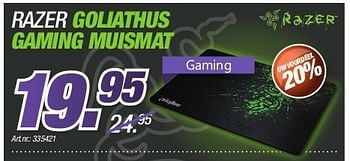 Promoties Razer goliathus gaming muismat - Razer - Geldig van 26/08/2013 tot 31/10/2013 bij Auva