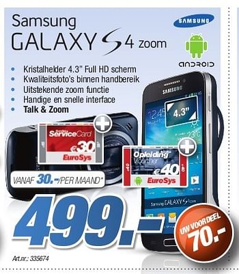 Promoties Samsung galaxy 4 zoom - Samsung - Geldig van 26/08/2013 tot 31/10/2013 bij Auva