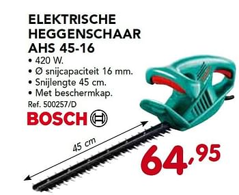 Promoties Bosch elektrische heggenschaar ahs45-16 - Bosch - Geldig van 26/08/2013 tot 21/09/2013 bij Group Meno