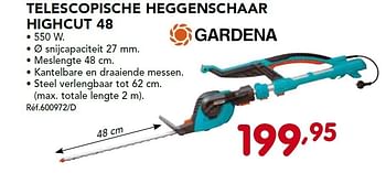 Promoties Gardena telescopische heggenschaar highcut 48 - Gardena - Geldig van 26/08/2013 tot 21/09/2013 bij Group Meno