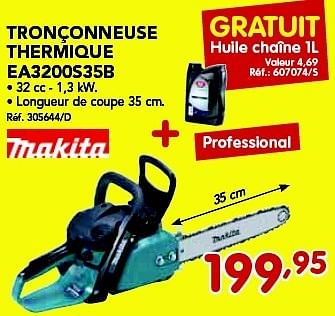 Promoties Tronçonneuse thermique ea3200s35b - Makita - Geldig van 26/08/2013 tot 21/09/2013 bij Group Meno