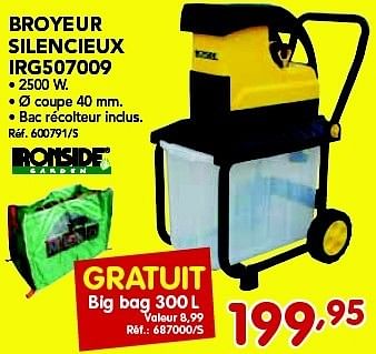Promoties Broyeur silencieux irg507009 - Ironside - Geldig van 26/08/2013 tot 21/09/2013 bij Group Meno