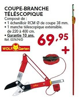 Promoties Coupe-branche téléscopique - Wolf Garten - Geldig van 26/08/2013 tot 21/09/2013 bij Group Meno