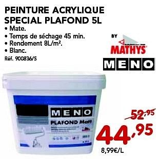 Promotions Peinture acrylique special plafond - Mathys - Valide de 26/08/2013 à 21/09/2013 chez Group Meno