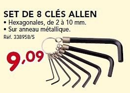 Promotions Set de 8 clés allen - Ironside - Valide de 26/08/2013 à 21/09/2013 chez Group Meno