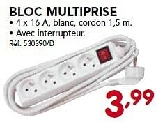 Promotions Bloc multiprise - Produit maison - Group Meno  - Valide de 26/08/2013 à 21/09/2013 chez Group Meno