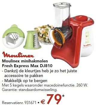 draad Menda City Nutteloos Moulinex Moulinex minihakmolen fresh express max dj810 - Promotie bij  ColliShop