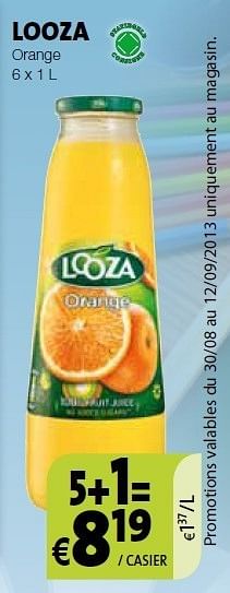 Promotions Looza orange - Looza - Valide de 30/08/2013 à 12/09/2013 chez BelBev