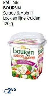 Promoties Boursin salade + apéritif - Boursin - Geldig van 01/09/2013 tot 30/09/2013 bij Caddyhome