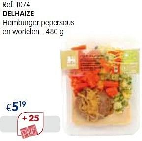 Promoties Delhaize hamburger pepersaus en wortelen - Delhaize - Geldig van 01/09/2013 tot 30/09/2013 bij Caddyhome