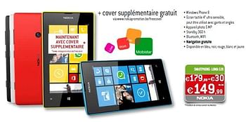 Promotions Smart phone - lumia 520 - Nokia - Valide de 01/09/2013 à 30/09/2013 chez Exellent