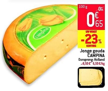 Promotions Jonge gouda campina - Campina - Valide de 04/09/2013 à 10/09/2013 chez Match Food & More