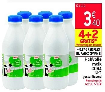 Promoties Halfvolle melk cora - Cora - Geldig van 04/09/2013 tot 10/09/2013 bij Match Food & More