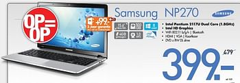 Promoties Samsung np270 - Samsung - Geldig van 04/09/2013 tot 30/09/2013 bij PC Center