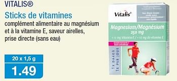 Promotions Vitalis® sticks de vitamines - Vitalis - Valide de 07/09/2013 à 10/09/2013 chez Aldi