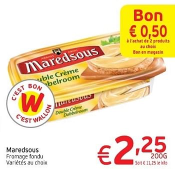 Promotions Maredsous fromage fondu - Maredsous - Valide de 10/09/2013 à 15/09/2013 chez Intermarche