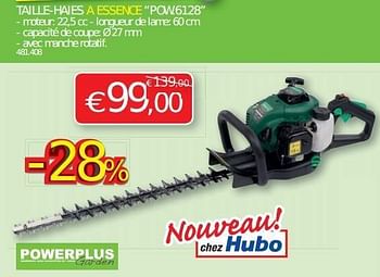 POW6128 taille-haies thermique 22,5cc 60cm