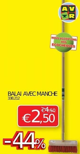 Promotions Balai avec manche - AVR - Valide de 11/09/2013 à 22/09/2013 chez Hubo