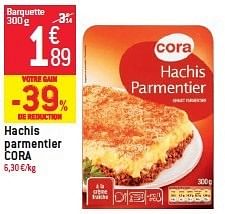 Promotions Hachis parmentier cora - Cora - Valide de 11/09/2013 à 17/09/2013 chez Match