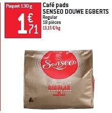 Promotions Café pads senseo douwe egberts - Douwe Egberts - Valide de 11/09/2013 à 17/09/2013 chez Match