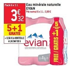 Promotions Eau minérale naturelle evian - Evian - Valide de 11/09/2013 à 17/09/2013 chez Match