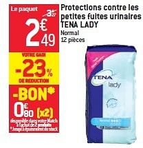 Promotions Protections contre les petites fuites urinaires tena lady - Tena - Valide de 11/09/2013 à 17/09/2013 chez Match