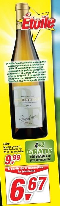 Promotions Loire michel laurent pouilly-fumé - Vins blancs - Valide de 11/09/2013 à 24/09/2013 chez Makro