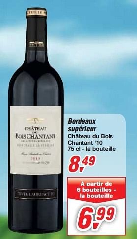 Promotions Bordeaux supérieur - Vins rouges - Valide de 11/09/2013 à 24/09/2013 chez Makro