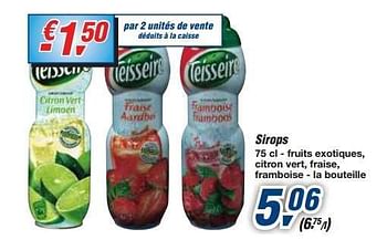Promotions Sirops - Teisseire - Valide de 11/09/2013 à 24/09/2013 chez Makro
