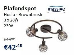 Promoties Plafondspot - Massive - Geldig van 12/09/2013 tot 25/09/2013 bij Cevo Market