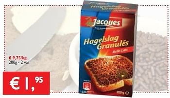 Promoties Hagelslag granules - Jacques - Geldig van 12/09/2013 tot 24/09/2013 bij Prima