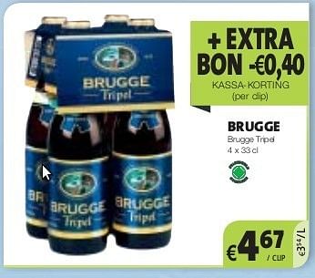 Promoties Brugge brugge tripe - Brugge Tripel - Geldig van 27/09/2013 tot 10/10/2013 bij BelBev