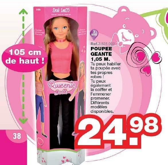 grande poupeé 105 cm maxi toys