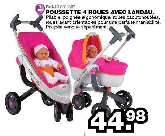 Smoby Poussette 4 roues avec landau En promotion chez Maxi Toys